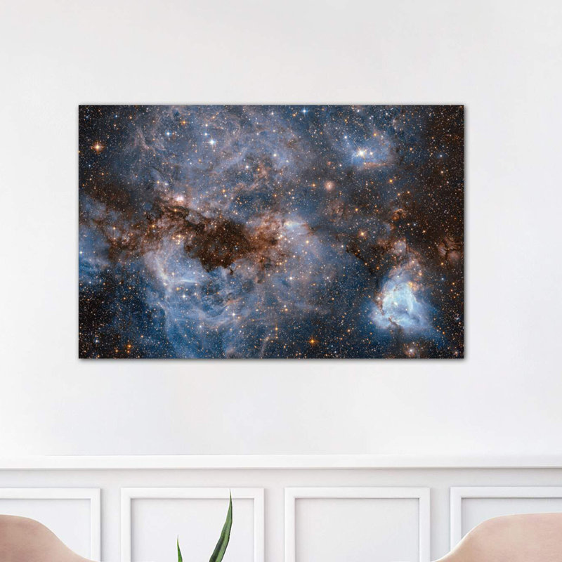 Maelstrom Of Glowing Gas And Dark Dust, Papillon Nebula, N159 - Wrapped Canvas Print, 101.6 cm H x 66.04 cm W x 3.175 cm D