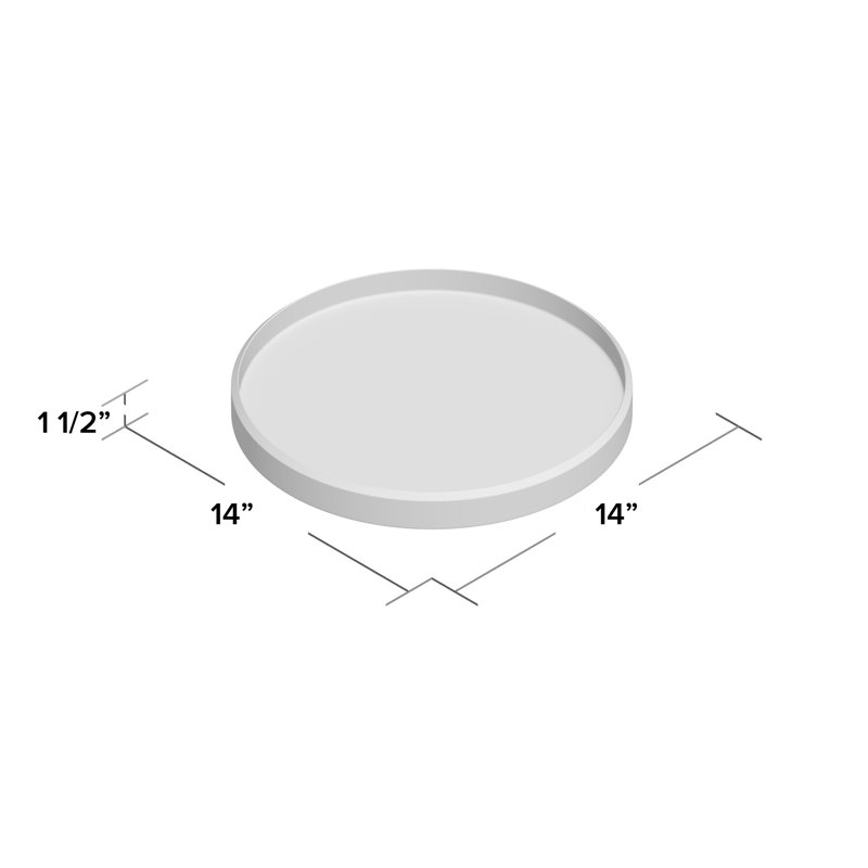Ebern Designs Haowen Plastic Platter, White