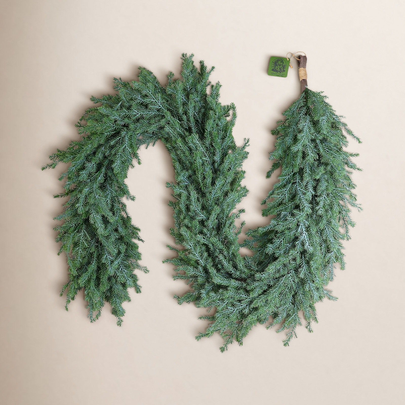 12" Norfolk Pine Christmas Garland