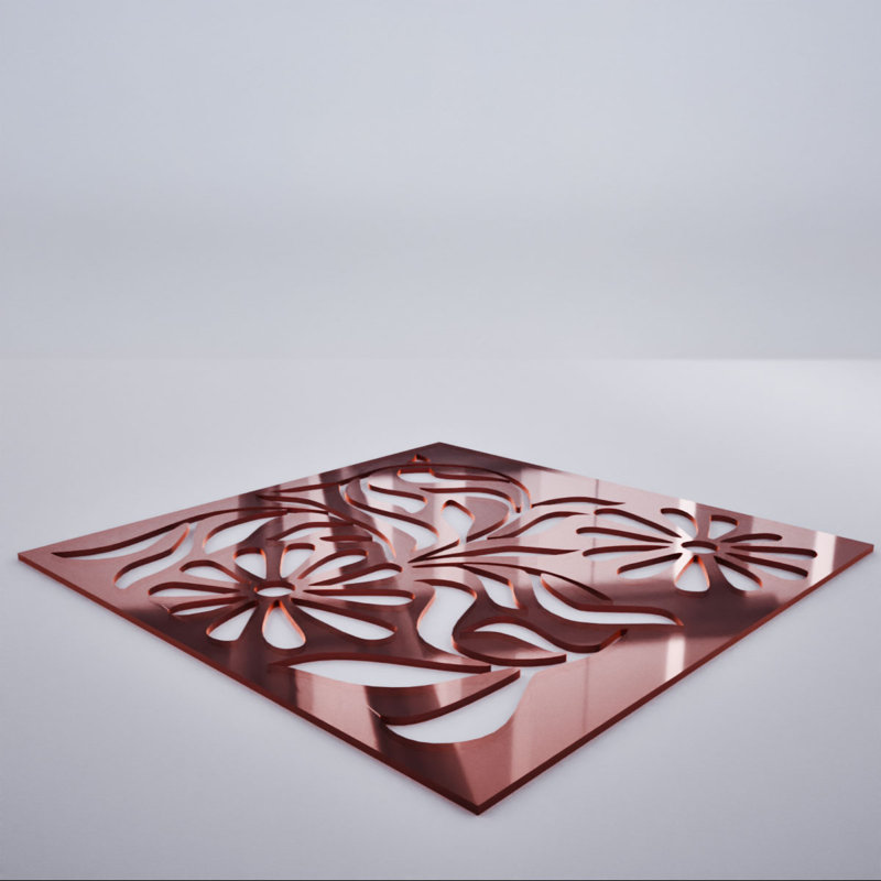 Petits panneaux muraux décoratifs en acrylique Barryton, petit, l 11 3/8 po x H 11 3/8 po x 1/8 po miroir doré