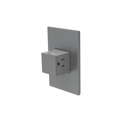 Adorne® 15A 1-Gang Tamper-Resistant Pop-Out Outlet with Wall Plate