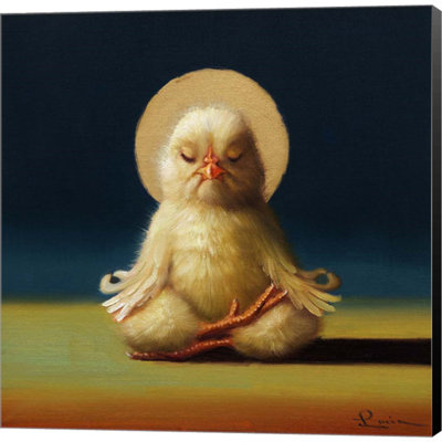Yoga Chick Half Lotus by Lucia Heffernan - Wrapped Canvas Graphic Art