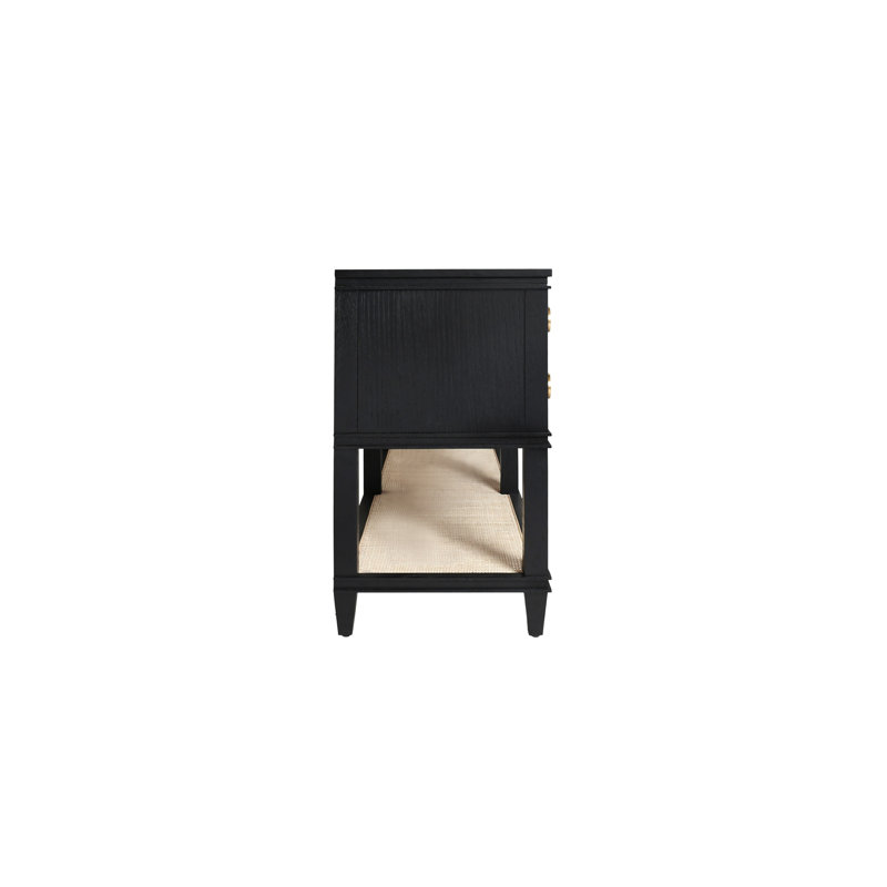 Richmond 60'' W Solid Wood Console Table, Black Oak