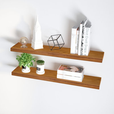 Burkleigh 2 Piece Pine Floating Shelf