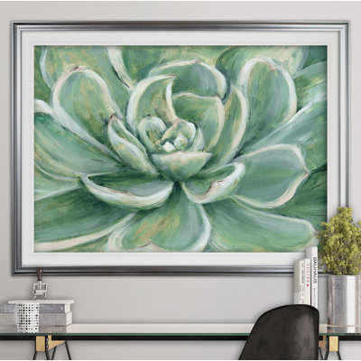 « succulent », reproduction de peinture à l’acrylique encadrée