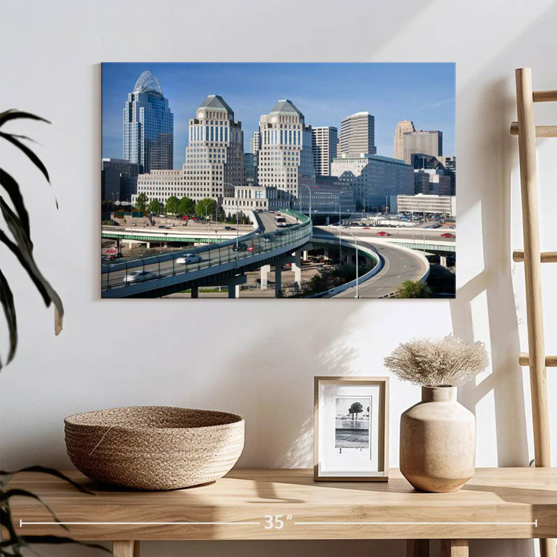 Paysage urbain de l'Ohio Cincinnati, H 8 po x l 12 po