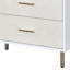 Commode blanche, champagne et or Myles