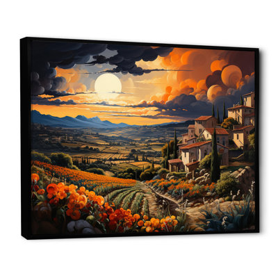 Impression sur toile, "French Vineyard Symphony II"