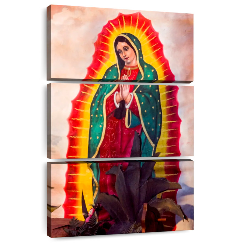 Adella, vierge de Guadalupe, Mexique, H 38 po x l 24 po