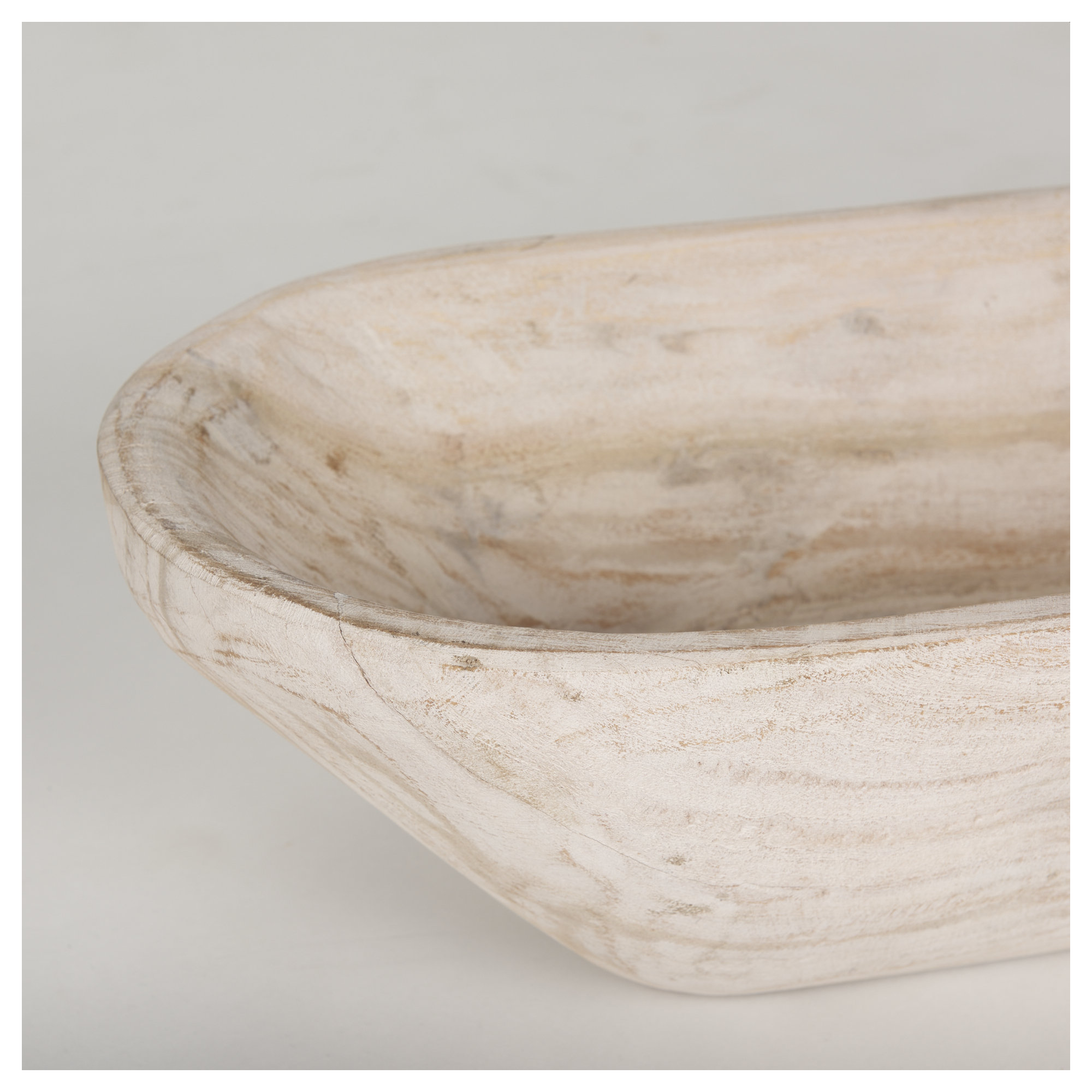 Zandile Wood Decorative Bowl 1, Light White