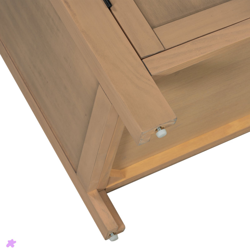 4-Door Storage Sideboard With Adjustable Shelves For Living Room, Study, Wood