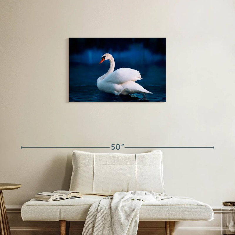Brampt Pure White Swan, 20" H x 30" W