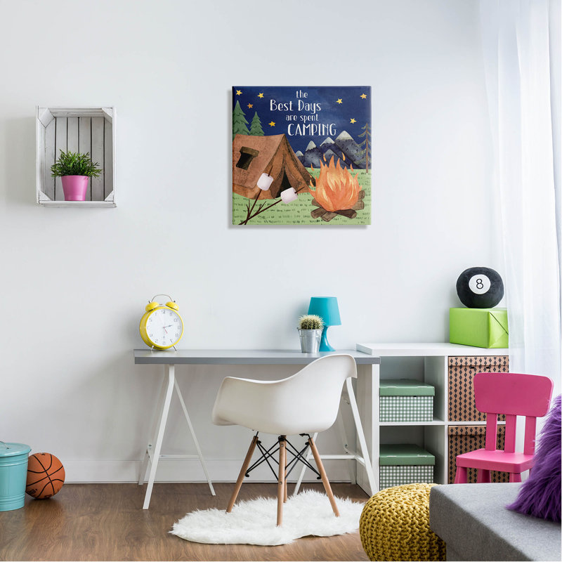 «Best Days Spent Camping Scenery», art mural par ND Art, H 24 po x l 24 po x P 1,5 po