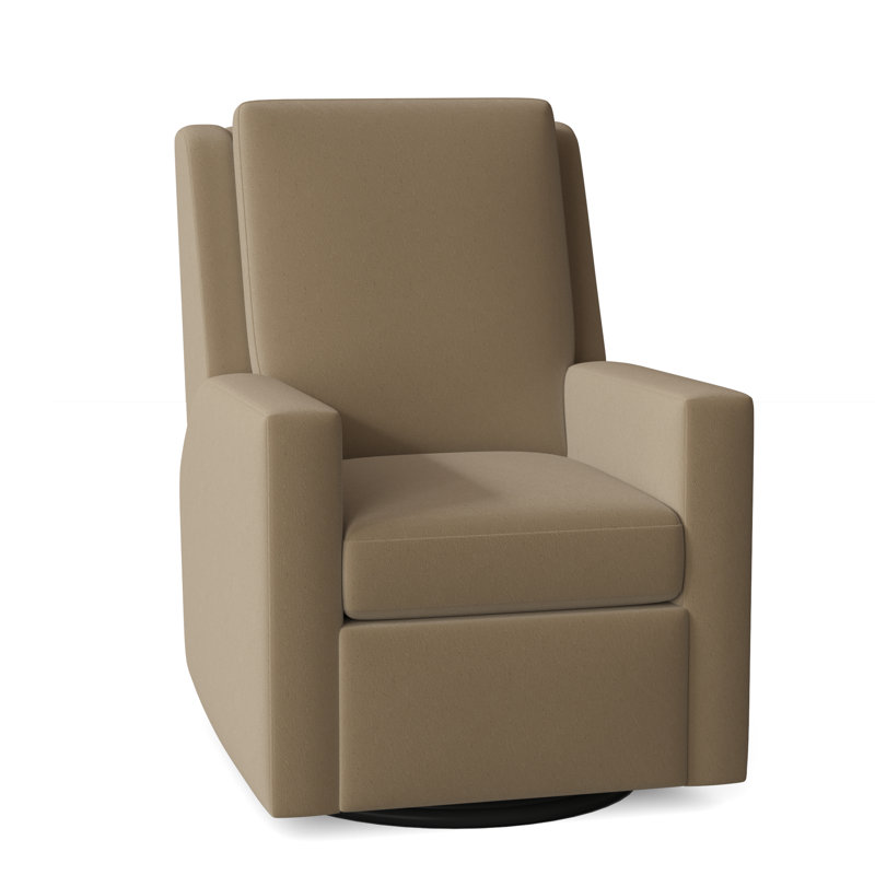 Reclination 31" Wide Genuine Leather Standard Recliner, 1181 Pearl, Manual, Swivel Glider