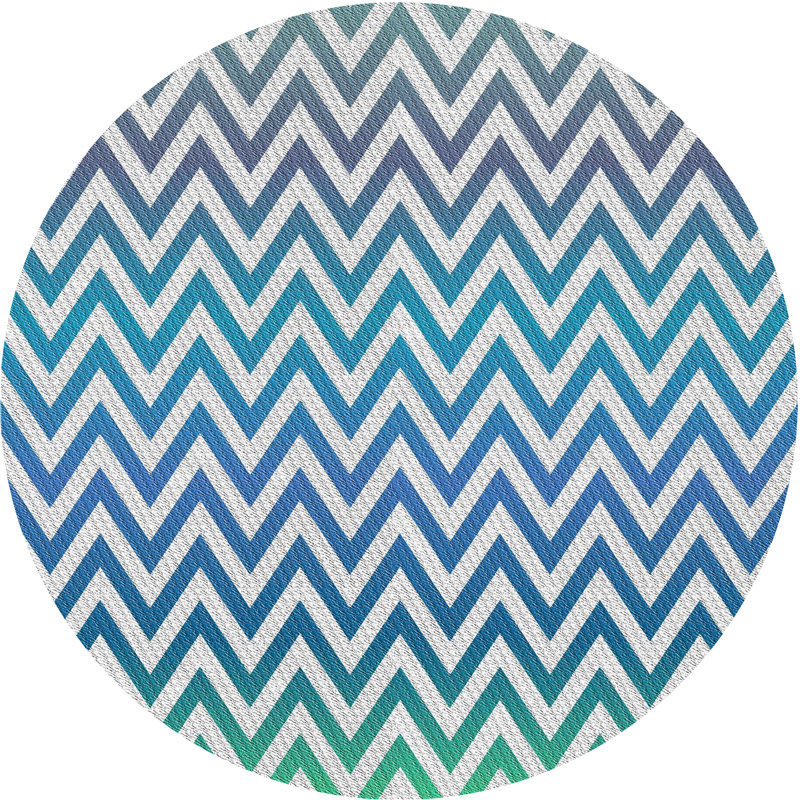Hoye Chevron Indoor Rug, Round 6'