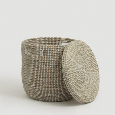 Medina Flat Lid Seagrass Basket - Small