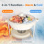 Maifanite-Coated Buffet Chafing Dish Set With Lid, 5.5QT Stainless Steel