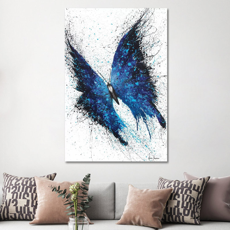 Tropical Wings by Ashvin Harrison - Print on Canvas, 152.5 cm H x 101.5 cm W x 3.175 cm D, Wrapped Canvas