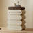 Modern Beige Solid Manufactured Wood Accent Cabinet
