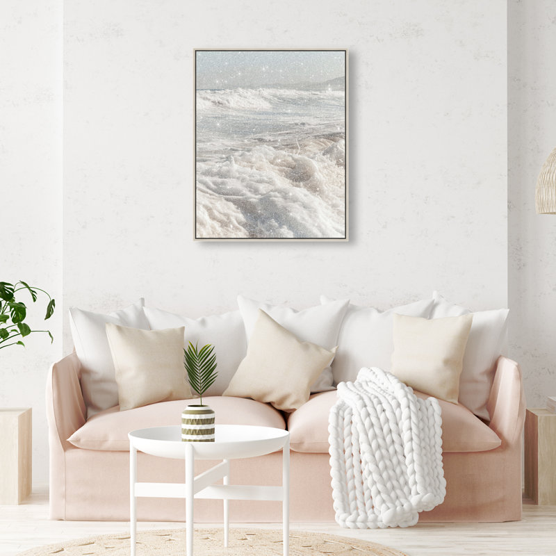 Clouded Shores Print by Oliver Gal, 25"H x 21"W, Silver Floater Frame