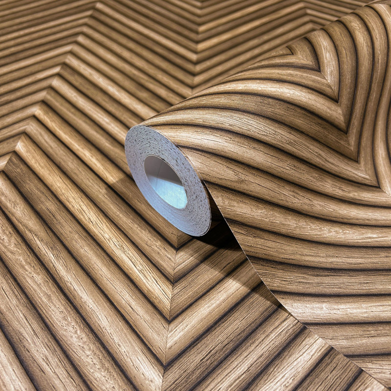 33cmm x 33cm Matte Wallpaper Roll, Brown