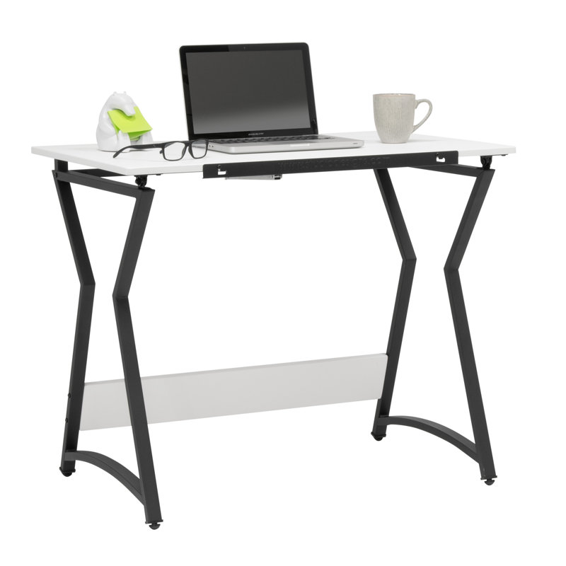 36" Wide Adjustable White and Black Craft Drawing Table