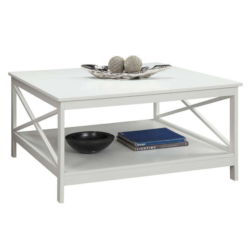 Table basse Darek, Plateau blanc / base blanche