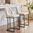 Upholstered Bar Stools Set of 2 with Sturdy Metal base and Button-Tufted Backrest-569074337