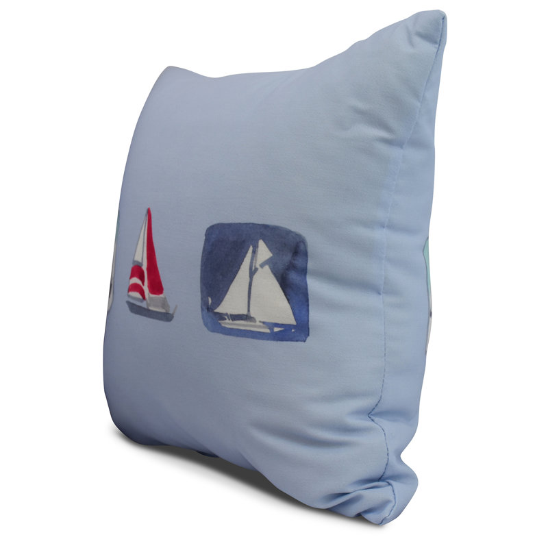 Housse de coussin carré Nantucket, Bleu, 18 po x 18 po