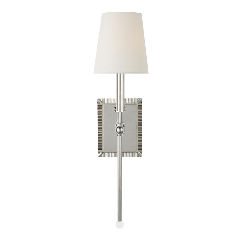 Tavernier Armed Sconce, Polished Nickel