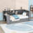 Twin Wood Daybed with Trundle and Built-in Desk-1997690074