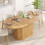 Table de salle à manger extensible de 55,11 po à 70,86 po avec pieds rayés pour le salon et la cuisine-832917532