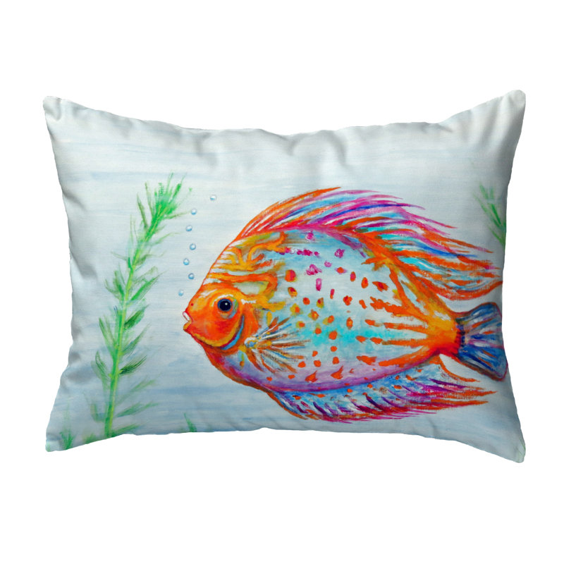  Housse et insert de coussin rectangulaire d'extérieur Fish, 16 po x 20 po