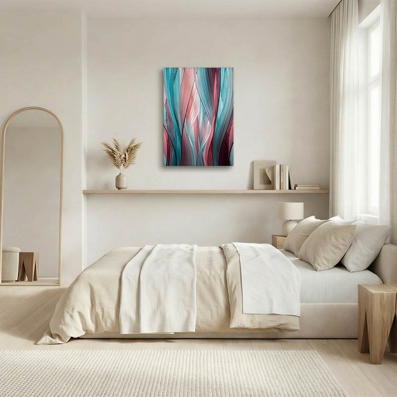 «Pink and Teal», 30"H x 20"W