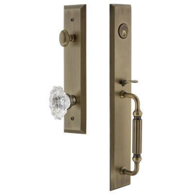 Fifth Avenue Complete Inactive Dummy Handleset with Biarritz Knob and Rosette