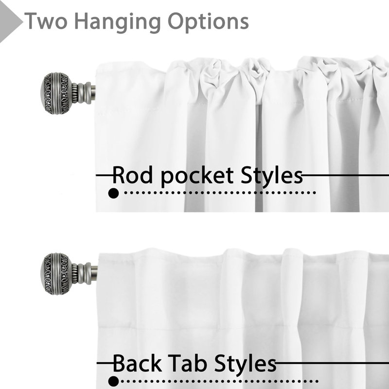 Blackout Curtains Thermal Insulated Window Treatment Panels Room Darkening Blackout Drapes for Living Room Back Tab/Rod Pocket Bedroom Draperies 2 Panels