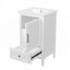 Meuble-lavabo de salle de bain avec lavabo, tiroir à deux tiroirs, tablette ajustable en bois massif et panneau de fibres à densité moyenne pour un rangement durable et élégant