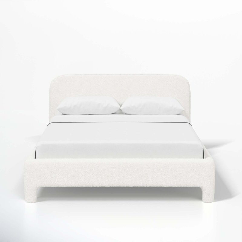 Illy Upholstered Standard Bed, Classic Snow Boucle, King