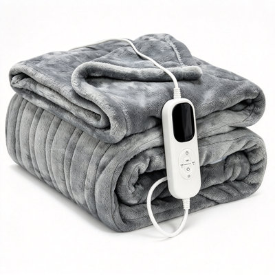 Couverture chauffante en flanelle double face 56,06 × 70,87 po