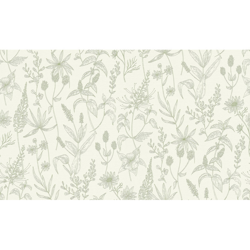 Floral Roll, Gray/Ivory