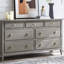 59.06"Grey Solid + Manufactured Wood Seven-Drawer Cabinet
