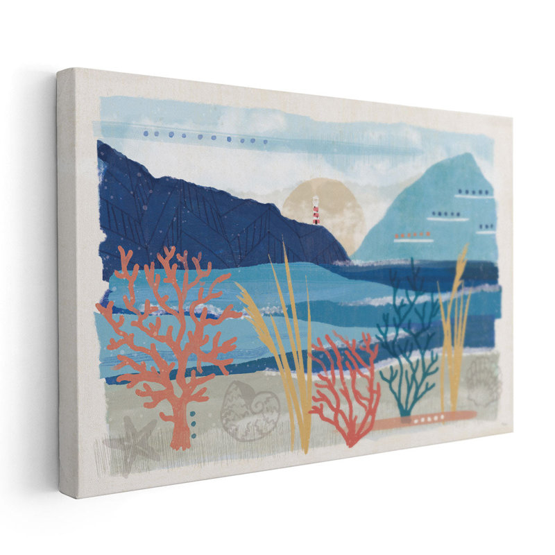 «Coastal View I», reproduction d'art sur toile, H 20 po x l 30 po