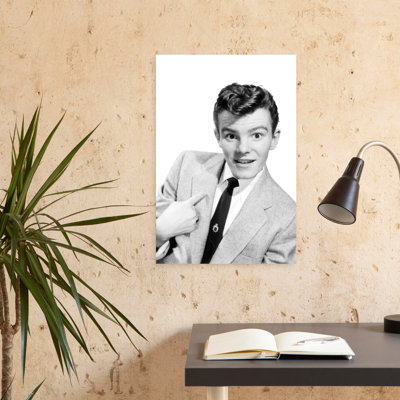 1950S Young Teenage Man Wearing Suit Tie Pointing To Himself Quizzical Expression Pompadour Hairstyle Looking At Camera Classic Retro Vintage Portr...