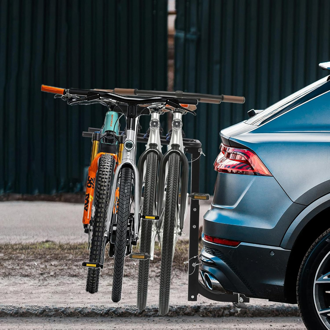 Bike Rack Hitch Mount for Cars,Foldable Bicycle Car Racks with Hitch Tightener and Strap,Bike Carrier Rack Hitch for SUV