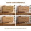 Oak Finish Manufactured Wood 55-Inch Wide Sideboard Cabinet with 3-Drawers