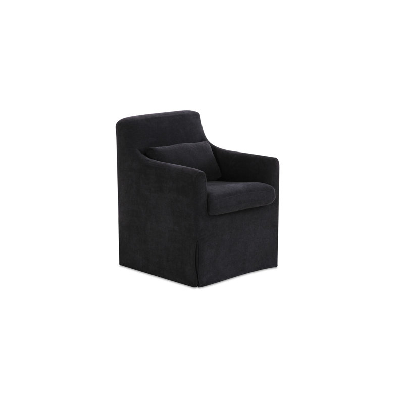 Lydia Upholstered Arm Chair, Black