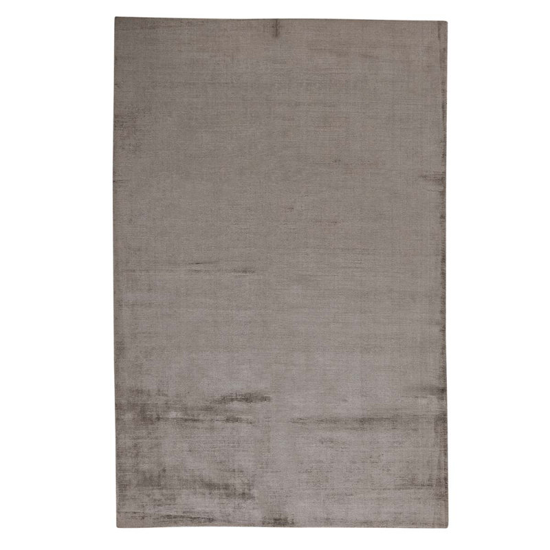 Tapis gris noué à la main de qualité unique en son genre