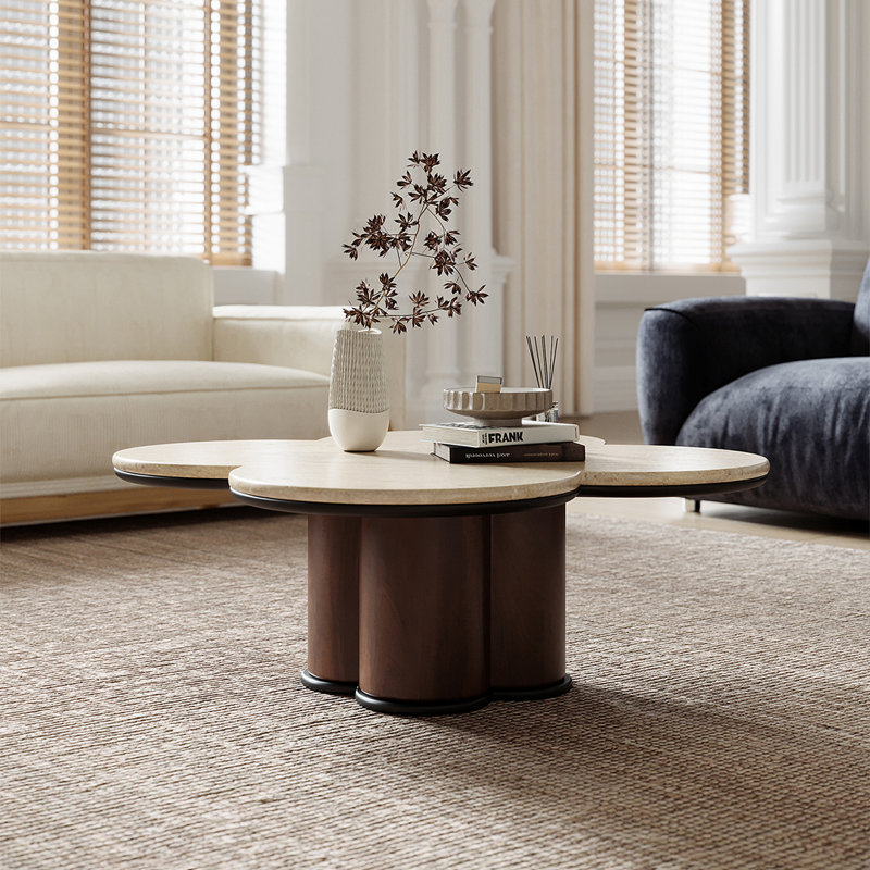 Table basse simple et unique, H 15 po x L 31,5 po x l 31,5 po