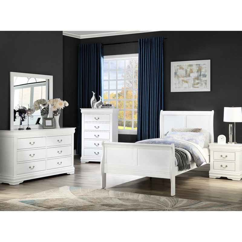Lit simple pour chambre simple, bois massif blanc, conception, pieds de support, anglais, lit en bois élémentaire transitionnel pour la chambre à coucher, fondation indispensable