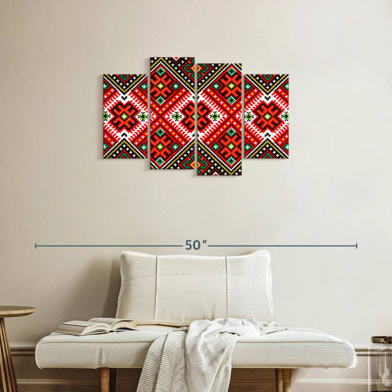 Avery Ukrainian Geometric Pattern, 22" H x 36" W